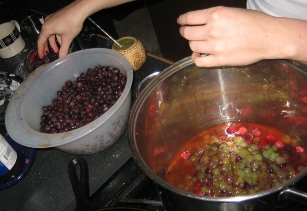 There were a lot of grapes to be peeled.
